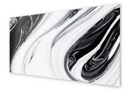 Dekoracje domu - Panel kuchenny HOMEPRINT Abstrakcyjna biało czarna 140x70 cm - miniaturka - grafika 1