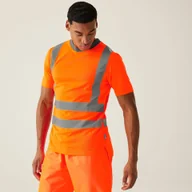 Koszulki sportowe męskie - Regatta Professional Men's Hi-Vis Pro Contract T-Shirt Orange, Rozmiar: 4XL - miniaturka - grafika 1