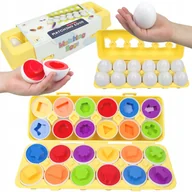 Zabawki sensoryczne - LT442 UKŁADANKA JAJKA W KOBIAŁCE DOPASUJ KSZTAŁTY KOLORY - miniaturka - grafika 1