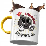 Kubki - Kubek Żółty Dla Izy Izabeli Żony Koleżanki Prezent z Nadrukiem ze Zdjęciem + Opakowanie na prezent (wzór 04) - miniaturka - grafika 1