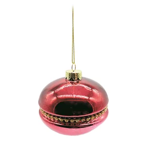 Bombka szklana czerwona 8 cm - Bombki - miniaturka - grafika 1