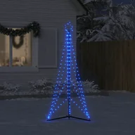 Oświetlenie świąteczne - vidaXL Oświetlenie choinkowe 363 LED niebieskie 182 cm - miniaturka - grafika 1