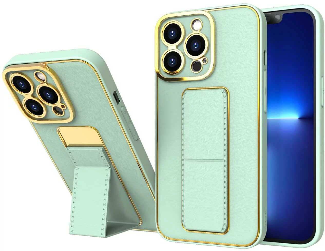 New Kickstand Case etui do iPhone 13 z podstawką zielony