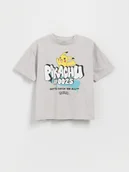 Koszulki dla chłopców - Reserved - Bawełniany t-shirt Pokemon - jasnoszary - miniaturka - grafika 1