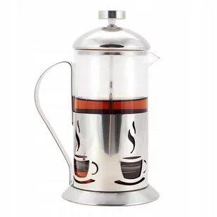 Szklany Zaparzacz Dzbanek Herbata Kawa Stal - Zaparzacze i kawiarki - miniaturka - grafika 1