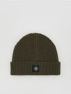 Czapki męskie - Reserved - Czapka beanie z wiskozą - jasny zielony - miniaturka - grafika 1