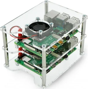 Gravlaser Obudowa z dwoma wentylatorami 2x Raspberry Pi 2B/3B/3B+/4B GRL-16066 - Akcesoria do komputerów jednopłytkowych - miniaturka - grafika 1