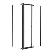 Kabiny prysznicowe - Kabina prysznicowa Titanium Open 120x80 cm czarna Durasan - miniaturka - grafika 1