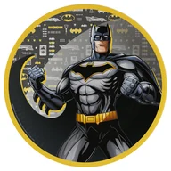 Dekoracje i nakrycia stołu na imprezę - Talerze Batman okragłe papierowe 23cm 8szt - miniaturka - grafika 1
