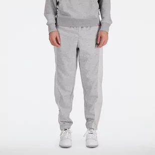 Spodnie męskie New Balance MP41582AGT  szare - Spodnie męskie - miniaturka - grafika 1