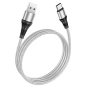 Kable USB - HOCO kabel USB A do Typ C 3A Excellent X50 1m szary - miniaturka - grafika 1