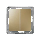 Wyłączniki światła i elektryczne - Ospel Impresja złoty łącznik świecznikowy ŁP-2Y/m/28 ŁP-2Y/m/28 - miniaturka - grafika 1