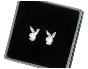 Kolczyki Srebrne Playboy Króliczek Sztyft 925 12Mm - Kolczyki - miniaturka - grafika 1