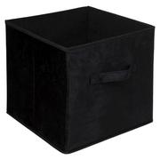 Pudełka i szkatułki - Pojemnik tekstylny 31x31 cm Black welur - miniaturka - grafika 1