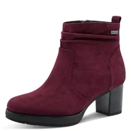 Kozaki damskie - Jana Buty damskie Boot Heel Tex + wegańskie modne kozaki, bordowy, 38 EU - miniaturka - grafika 1