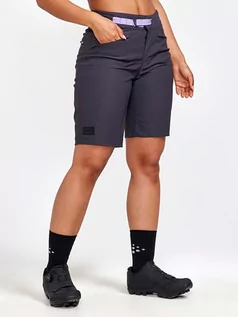 Spodnie sportowe damskie - Craft Szorty kolarskie "Core Offroad XT" w kolorze antracytowym - grafika 1