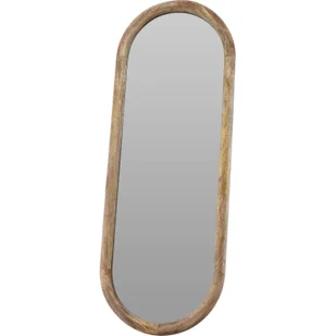 Lustro ścienne w drewnianej ramie mango OVAL, 28 x 2,5 x 77,5 cm - Lustra - miniaturka - grafika 1