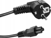 Kable - Kabel zasilający Maclean Kabel zasilający typu koniczynka Maclean, 3 pin, wtyk EU, 1.5m, MCTV-857 - miniaturka - grafika 1