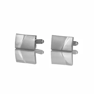 Spinki do mankietów klasyczne srebrne eleganckie EM 1 - EM Men's Accessories - Spinki do mankietów i krawatów - miniaturka - grafika 1