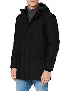 Geox M JAYLON LONG HOOD kurtka męska, czarny, 58 - Kurtki męskie - miniaturka - grafika 1