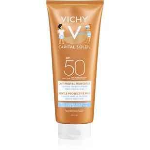 Vichy Ideal Soleil Ochronne Mleczko do twarzy i ciała dla dzieci SPF50+ 300ml - Pozostałe kosmetyki - miniaturka - grafika 1