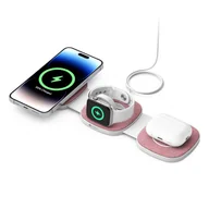 Ładowarki do telefonów - MH06 - Bezprzewodowa Składana bezprzewodowa magnetyczna ładowarka - ROSE - miniaturka - grafika 1