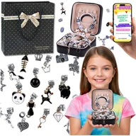 Biżuteria dla dzieci - ZESTAW DO ROBIENIA BRANSOLETEK I NASZYJNIKÓW CHARMS 66EL SZKATUŁKA + TORBA + KORALIKI PREZENT DLA DZIEWCZYNKI NA ŚWIĘTA + EBOOK - miniaturka - grafika 1