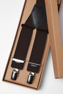 Moda i Uroda OUTLET - Brązowe szelki męskie 00018D80HSA - miniaturka - grafika 1