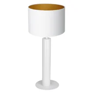 Lampy stojące - Luminex Table lamps 3662 Lampa stołowa lampka 1x60W E27 biały/złoty - miniaturka - grafika 1