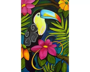 Diamentowa Mozaika, 19x27cm, Tukan - Dekoratorstwo - miniaturka - grafika 1
