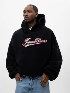 Bluza Z Kapturem OVERISZE Męska SZEROKA LUŹNA MODNA Jigga Wear CZARNA XL - Bluzy męskie Bluza Z Kapturem OVERISZE Męska SZEROKA LUŹNA MODNA Jigga Wear CZARNA XL - Bluzy męskie - miniaturka - grafika 1