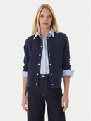 Swetry damskie - Tommy Hilfiger Kardigan WW0WW40846 Granatowy Regular Fit - miniaturka - grafika 1