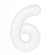 Balony i akcesoria - Balony foliowe białe 100cm 6 1 szt. - miniaturka - grafika 1