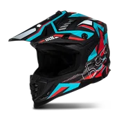 Kaski motocyklowe - Kask Cross iXS iXS363 2.0 Czarny Matowy/Petrol/CzerwonyS - miniaturka - grafika 1