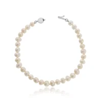 Bransoletki - Bransoletka z perłami 19 cm srebro pr. 925 - miniaturka - grafika 1