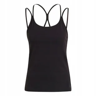 Koszulka damska adidas Studio Slim Strappy Back Tank Top czarna HE3140 S - Bluzki damskie - miniaturka - grafika 1