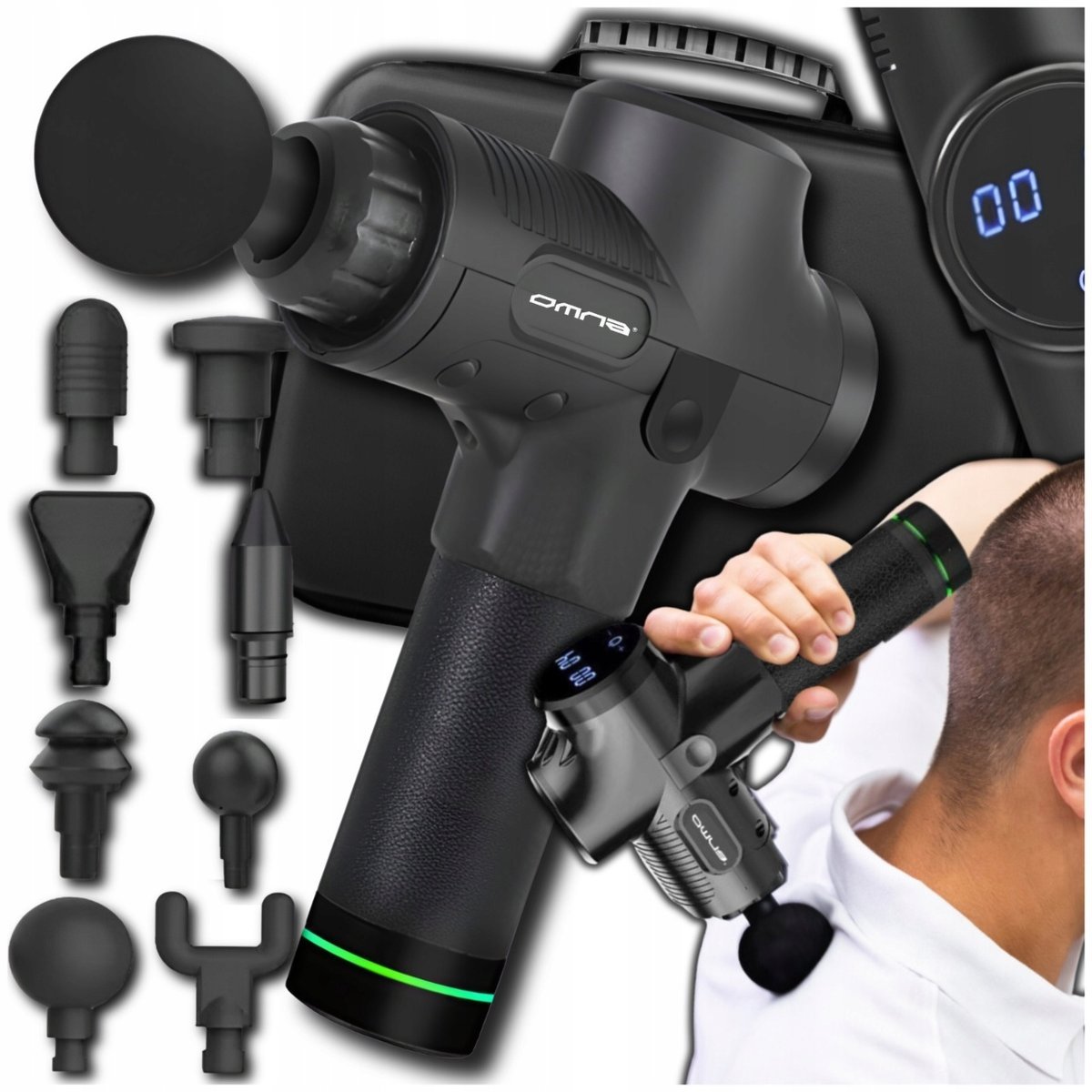 Pistolet do masażu mocny masażer gun pro masażer ciała pleców wibracyjny