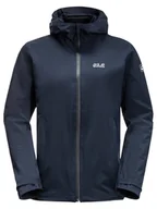 Kurtki i kamizelki sportowe damskie - Jack Wolfskin Kurtka przeciwdeszczowa "Pack & Go" w kolorze granatowym - miniaturka - grafika 1