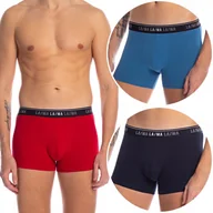 Majtki męskie - Bokserki Męskie Szorty 3 PARY Bawełniane LAMA - XL - miniaturka - grafika 1