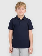 Koszulki dla chłopców - 4F Koszulka polo regular chłopięca - granatowa 164 (13-14 lat) - miniaturka - grafika 1
