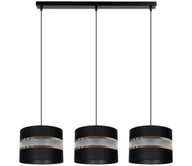 Lampy sufitowe - Żyrandol na lince CORAL 3xE27/60W/230V czarny - miniaturka - grafika 1