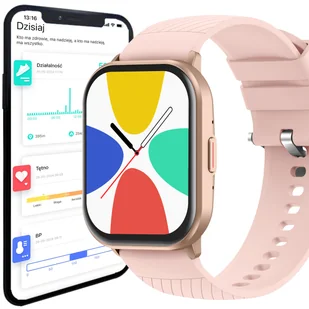 Smartwatch Zegarek Polskie Menu Rozmowy Sport Smart Watch Męski Oraz Damski Android IOS Iphone wszystkie modele - Smartwatch - miniaturka - grafika 1