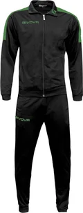 Dres treningowy bluza + spodnie Givova Tuta Revolution czarno-zielony TR033 1013-XS - Dresy męskie - miniaturka - grafika 1