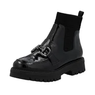 Kozaki damskie - Rieker Damskie 47573 krótkie kozaki, czarne, 40 EU, czarny, 40 EU - miniaturka - grafika 1