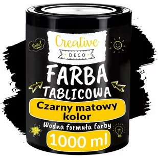 Creative Deco Farba Tablicowa Czarna 1000 ml - Farby i media malarskie - miniaturka - grafika 1