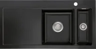 Zlewozmywaki - SystemCeram MERA 100 | komora PRAWA | NIGRA 87 (czarny mat) (50760187) - miniaturka - grafika 1