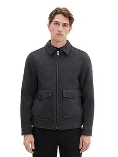 TOM TAILOR Męska kurtka 1037344, 32525, szara, Big Herringbone Optic, XL, 32525 – szary (Grey Big Herringbone Optic), XL - Kurtki męskie - miniaturka - grafika 1