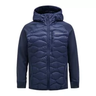 Kurtki męskie - Peak Performance Męska bluza z kapturem Helium Down Hybrid Hoodie kurtka, Blue Shadow, XL - miniaturka - grafika 1