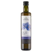 Olej spożywczy - Oliwia Kaszubska Olej lniany tłoczony na zimno 500 ml - miniaturka - grafika 1