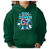 Bluzy dla dziewczynek - BLUZA DZIECIĘCA Z KAPTUREM 67 SIX SEVEN VIRAL 110-116 DLA DZIECKA PREZENT - miniaturka - grafika 1